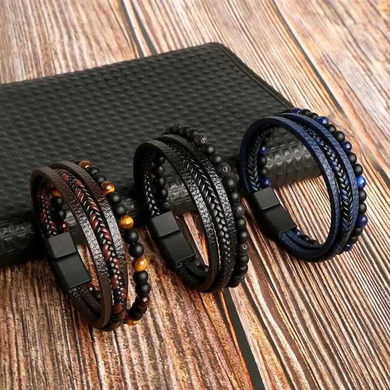 Pulsera multicapa de titanio