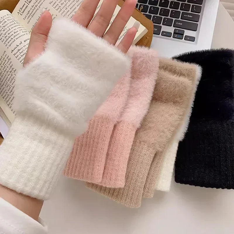Guantes tejidos sin dedos