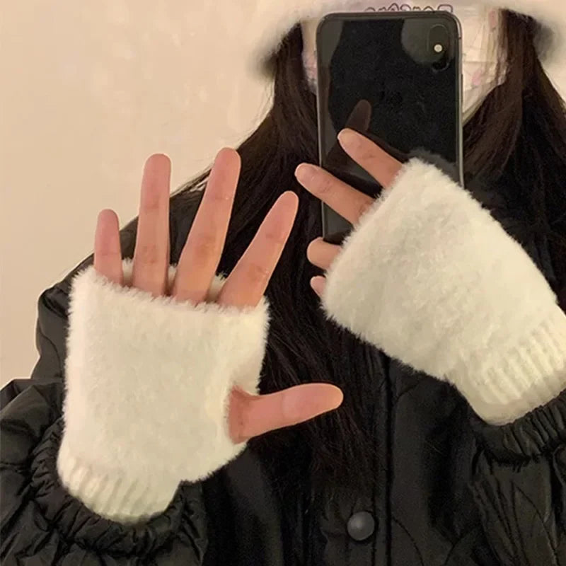 Guantes tejidos sin dedos