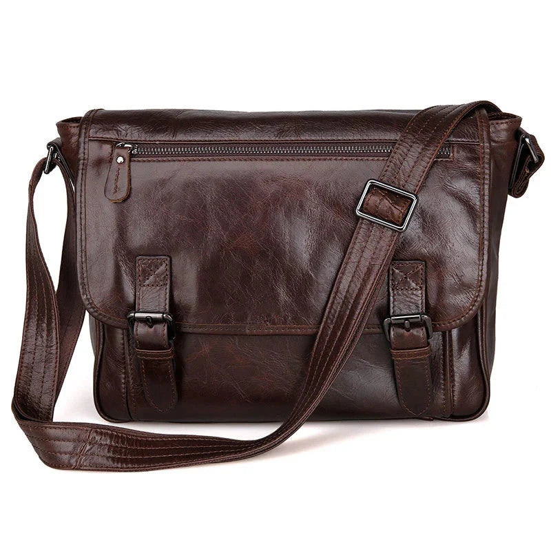 Bolso bandolera de cuero Leon
