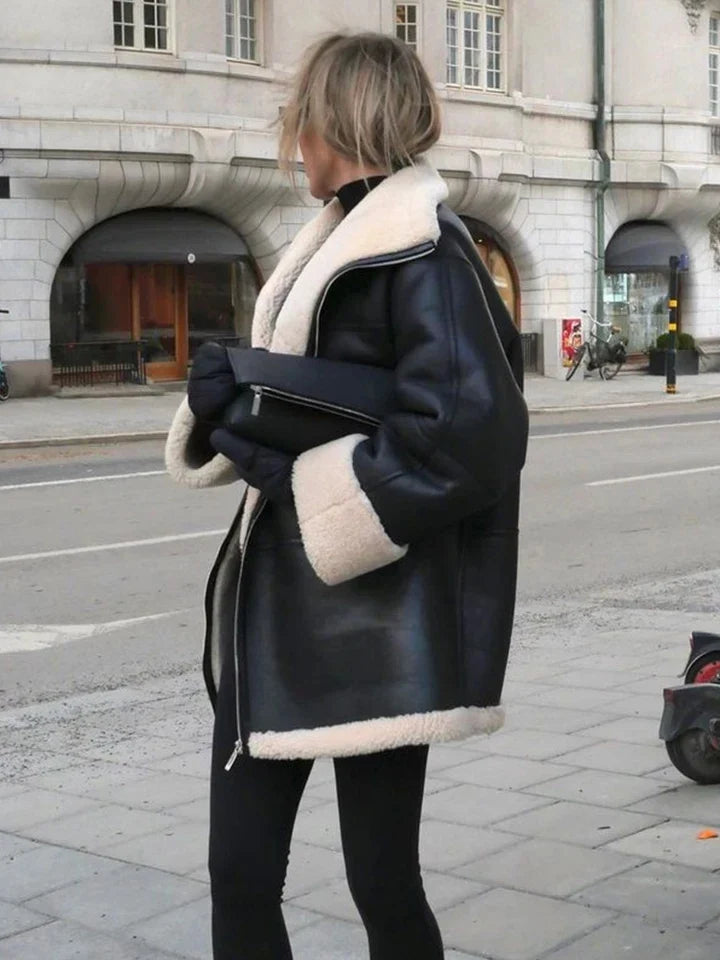 Chaqueta clásica de tejido laminado