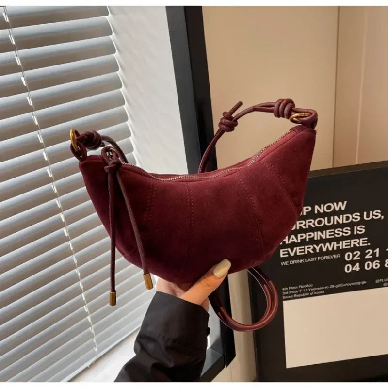 Bolso de hombro de terciopelo
