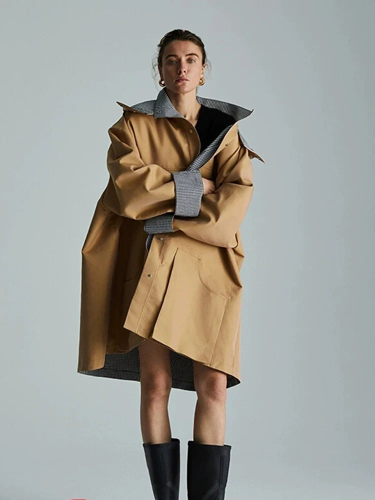Gabardina de patchwork Savoy