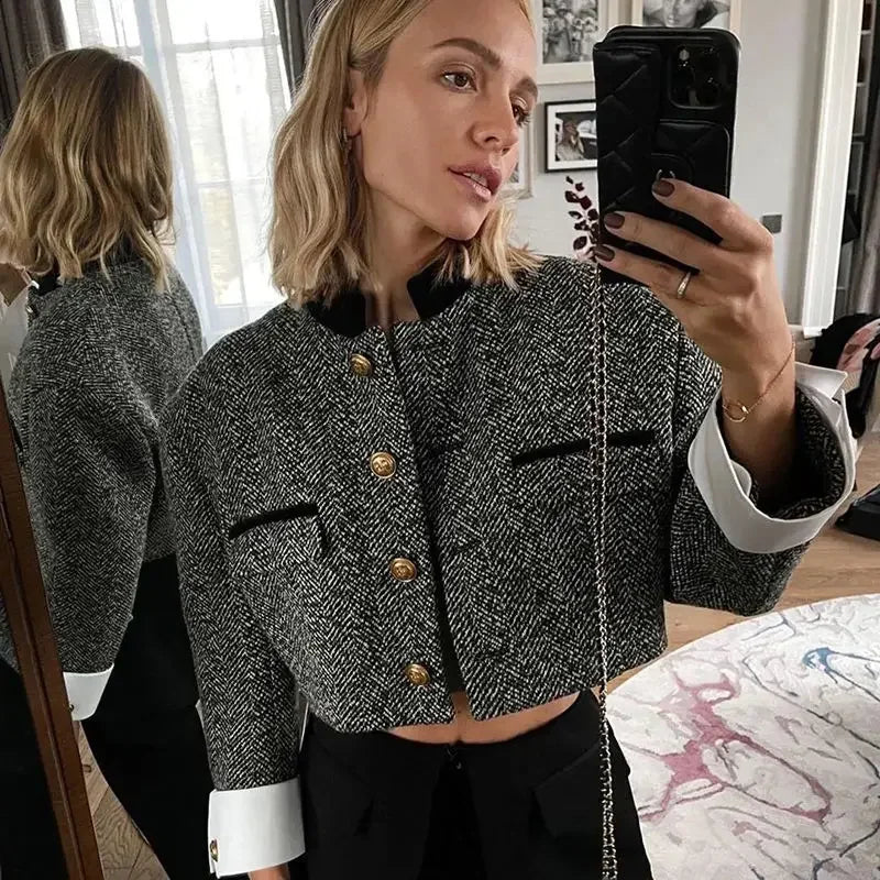 Chaqueta de tweed francesa