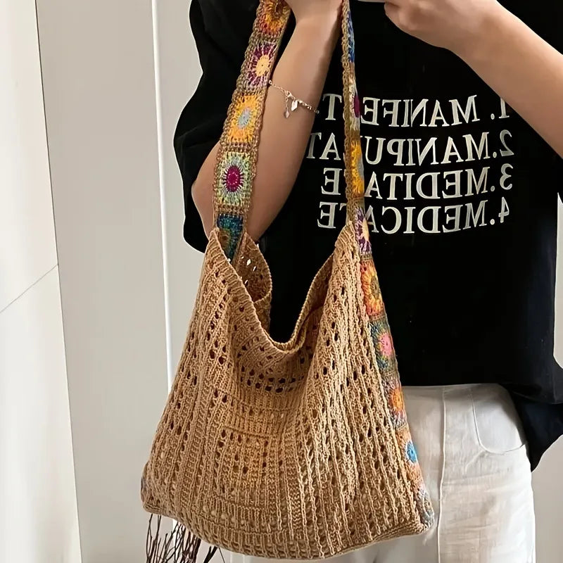 Bolso de ganchillo bohemio para mujer