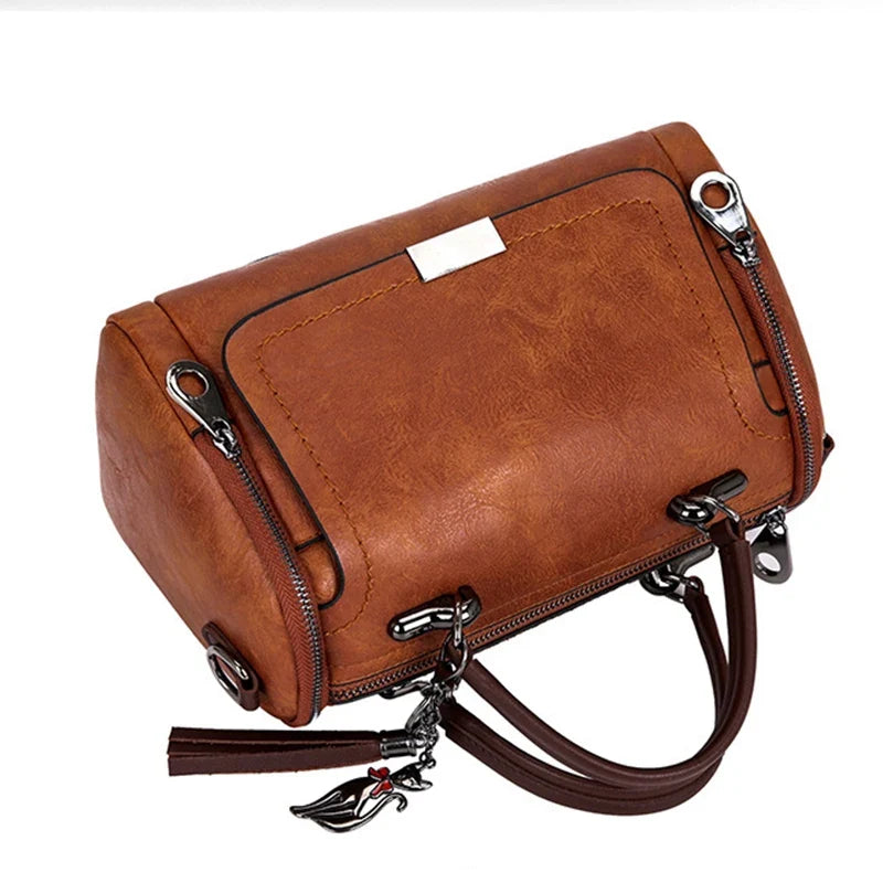 Bolso de cuero con borlas Sophia