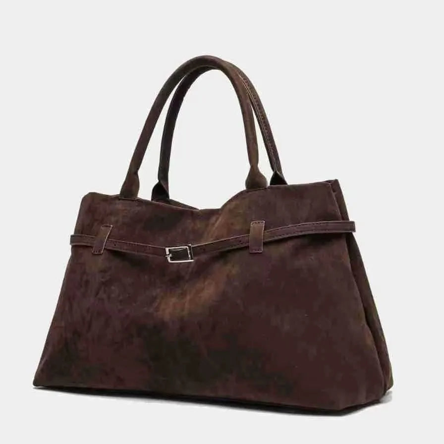Borsa tote vintage marrone da donna