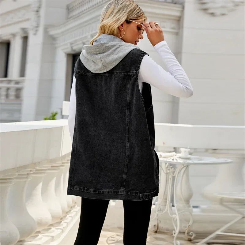Chaqueta vaquera sin mangas Amber Sky