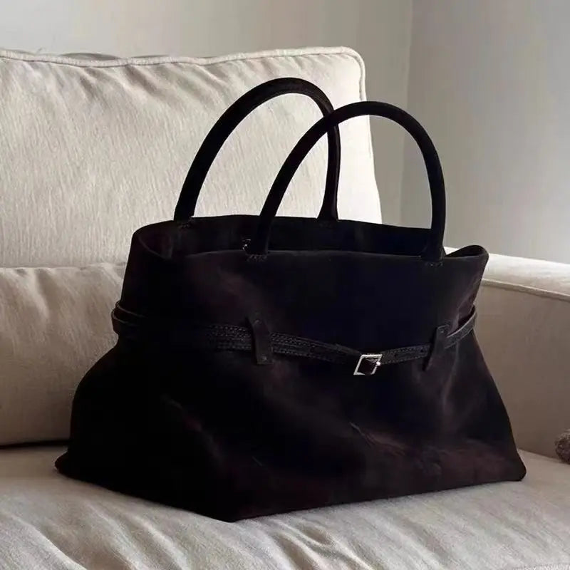 Borsa tote vintage marrone da donna