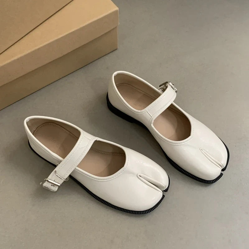 Zapatos planos de punta