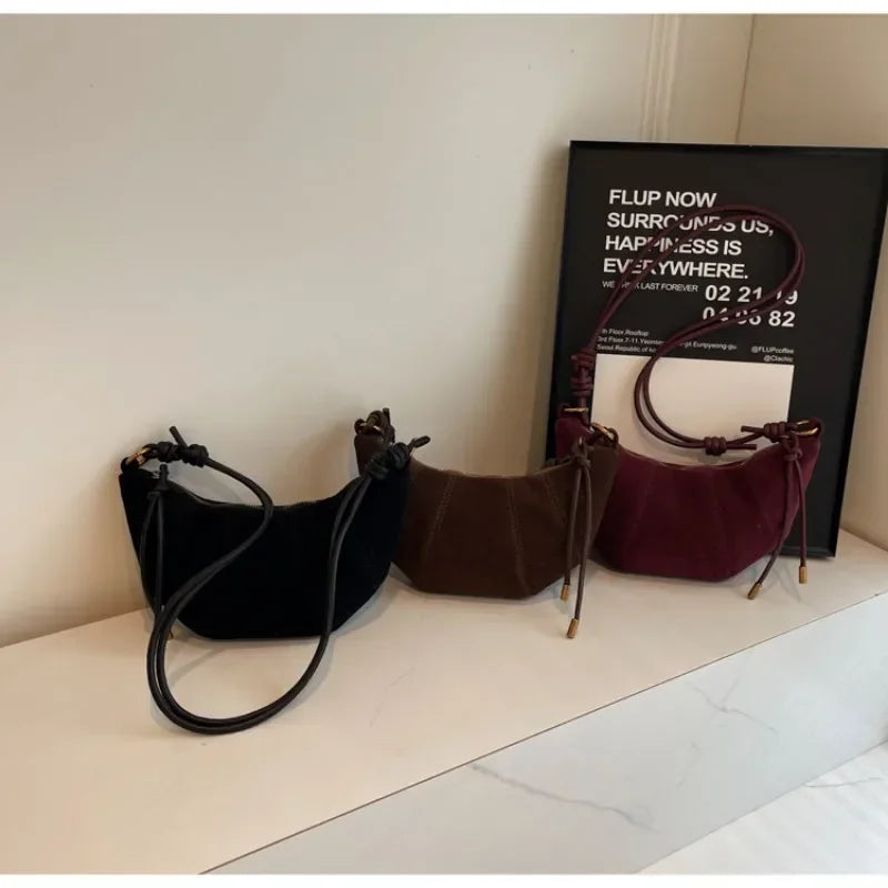 Bolso de hombro de terciopelo