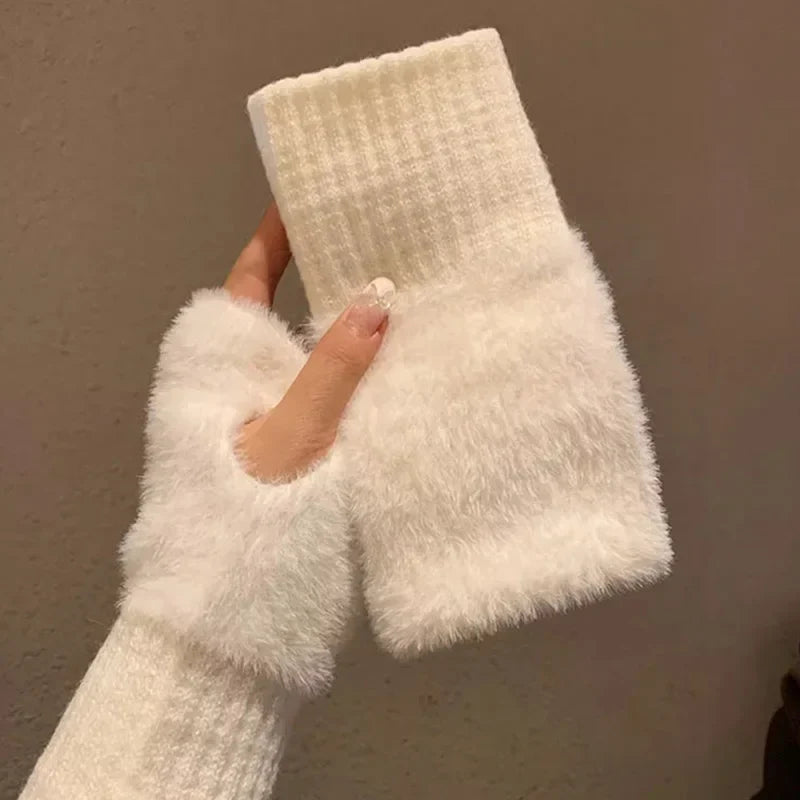 Guantes tejidos sin dedos