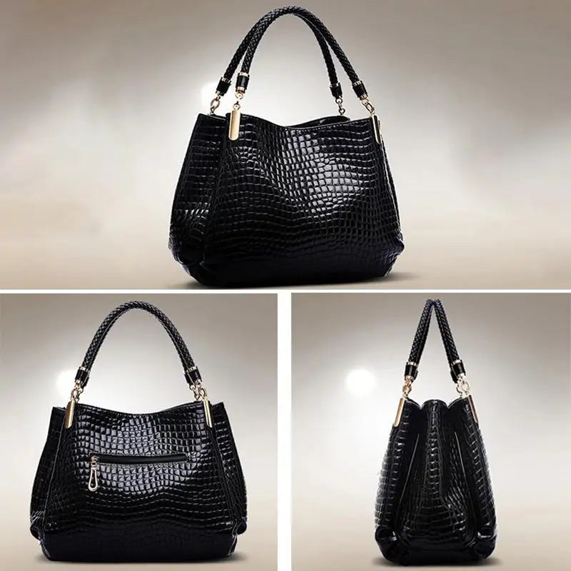 Bolso tote con estampado de cocodrilo