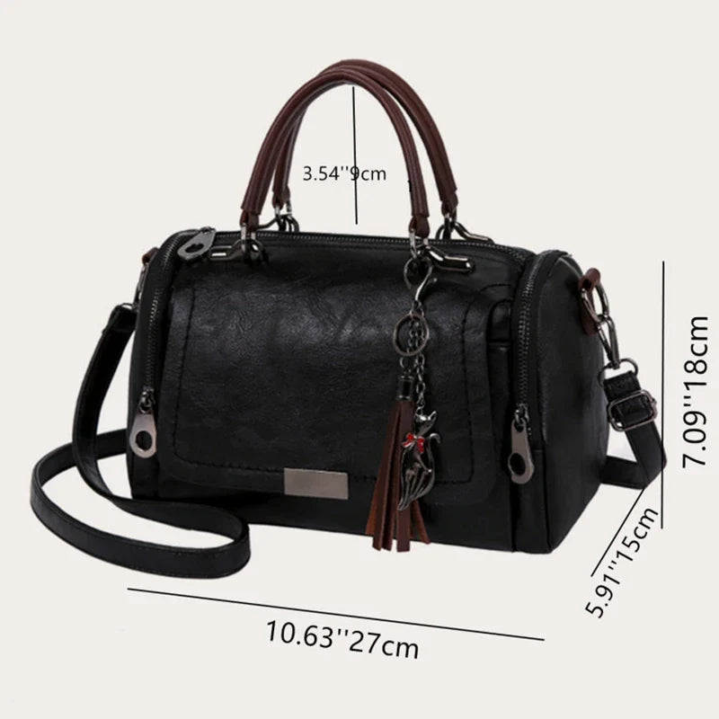 Bolso de cuero con borlas Sophia