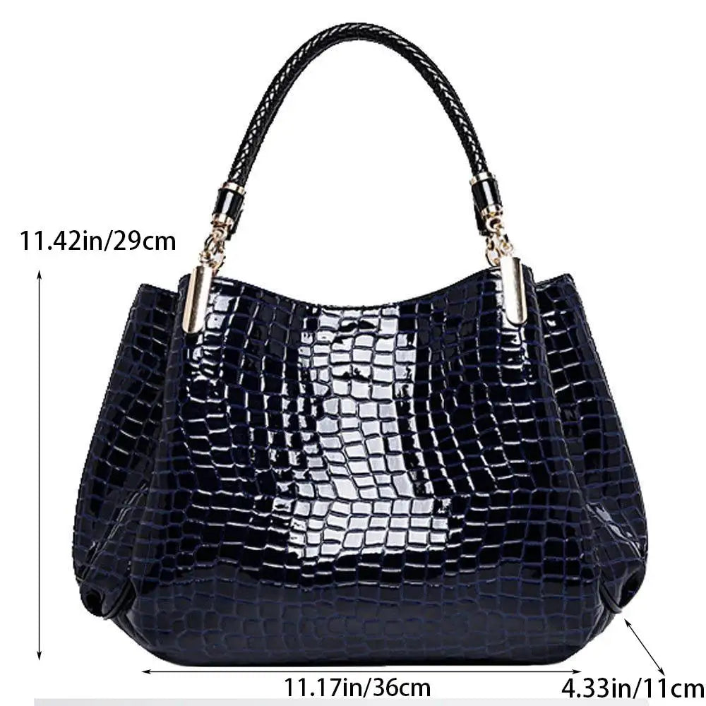 Bolso tote con estampado de cocodrilo