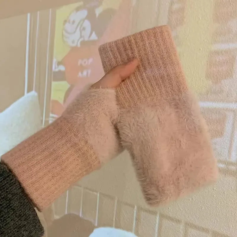 Guantes tejidos sin dedos