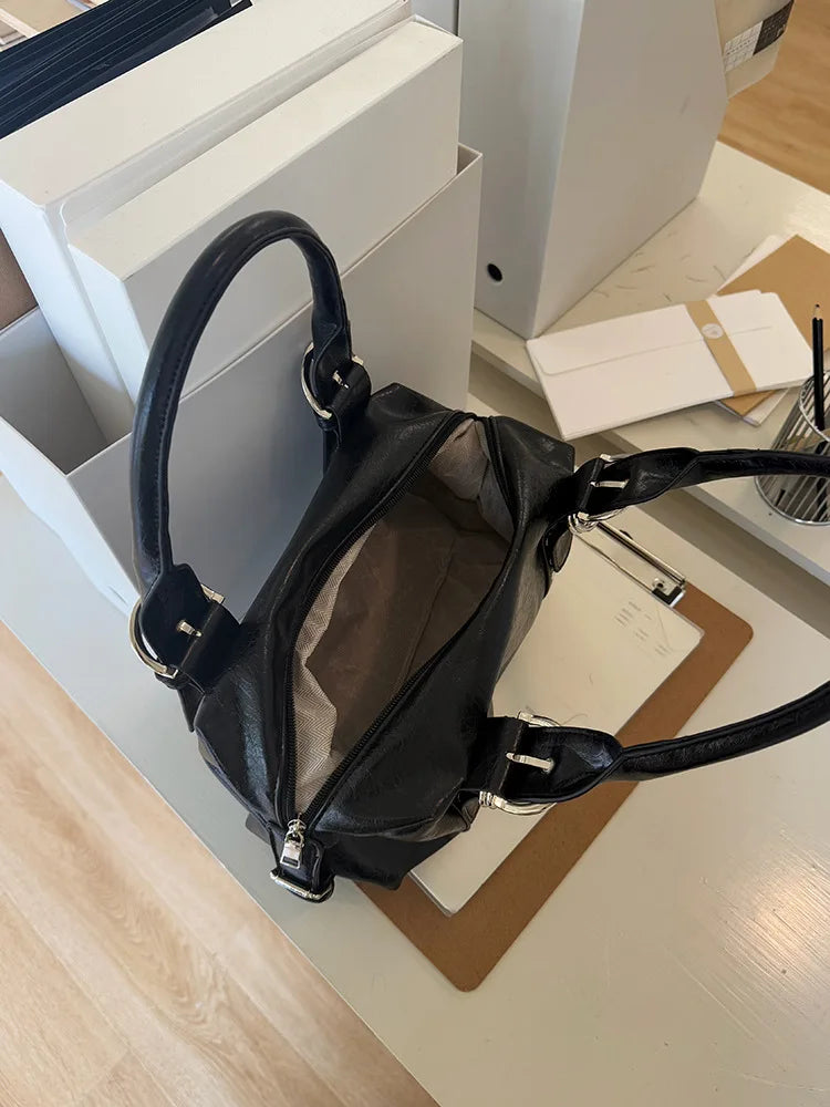 Bolso de cuero con remaches Valerie