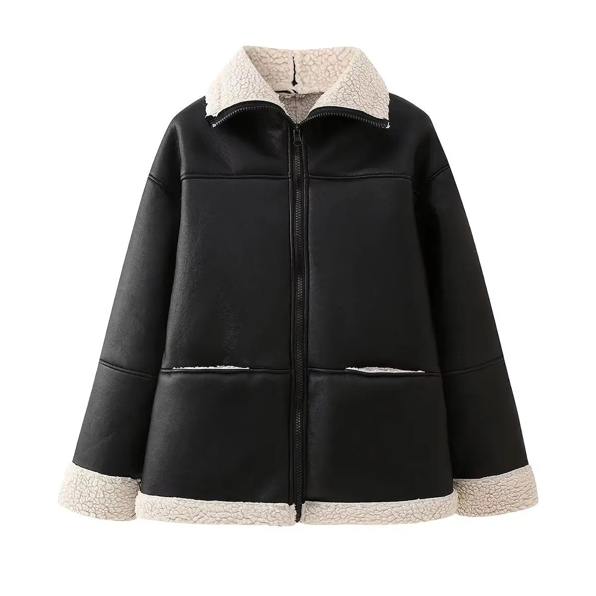 Chaqueta clásica de tejido laminado