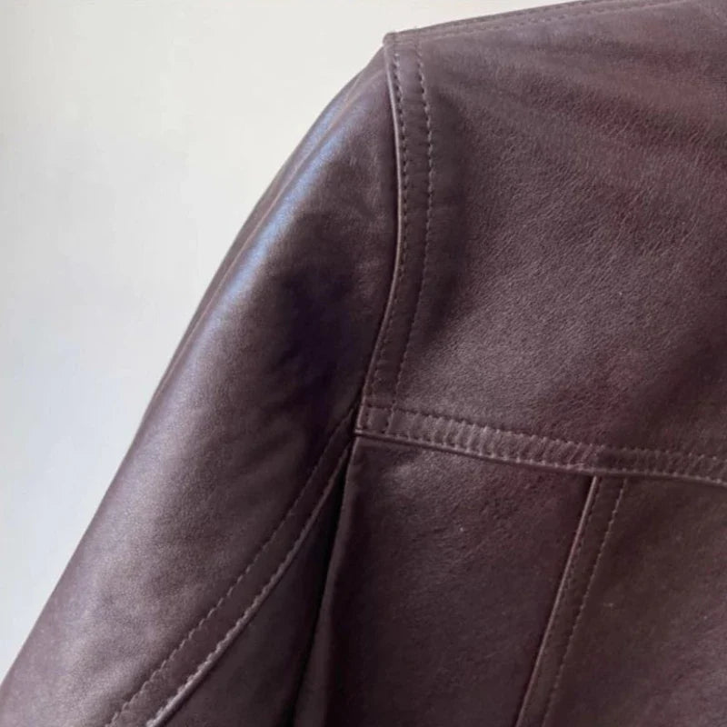 Chaqueta de cuero Aurélie