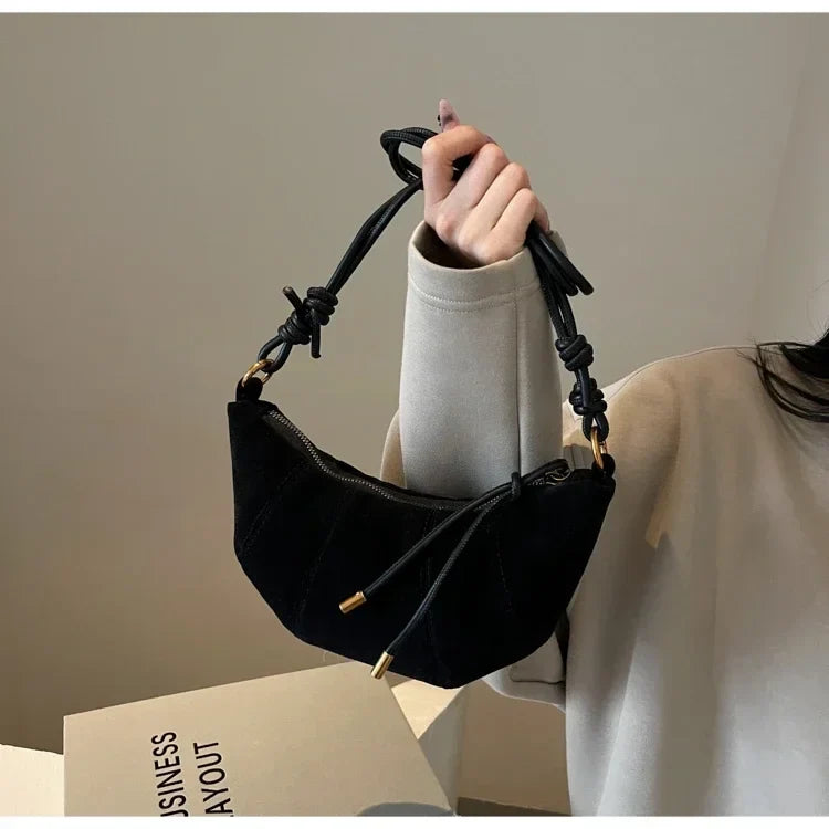 Bolso de hombro de terciopelo