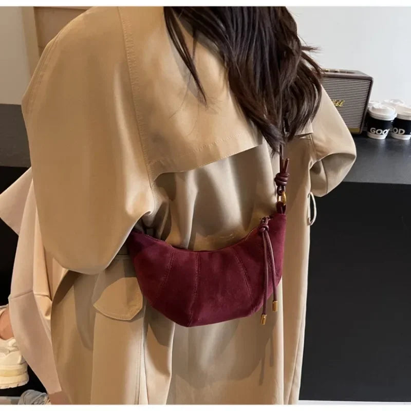 Bolso de hombro de terciopelo