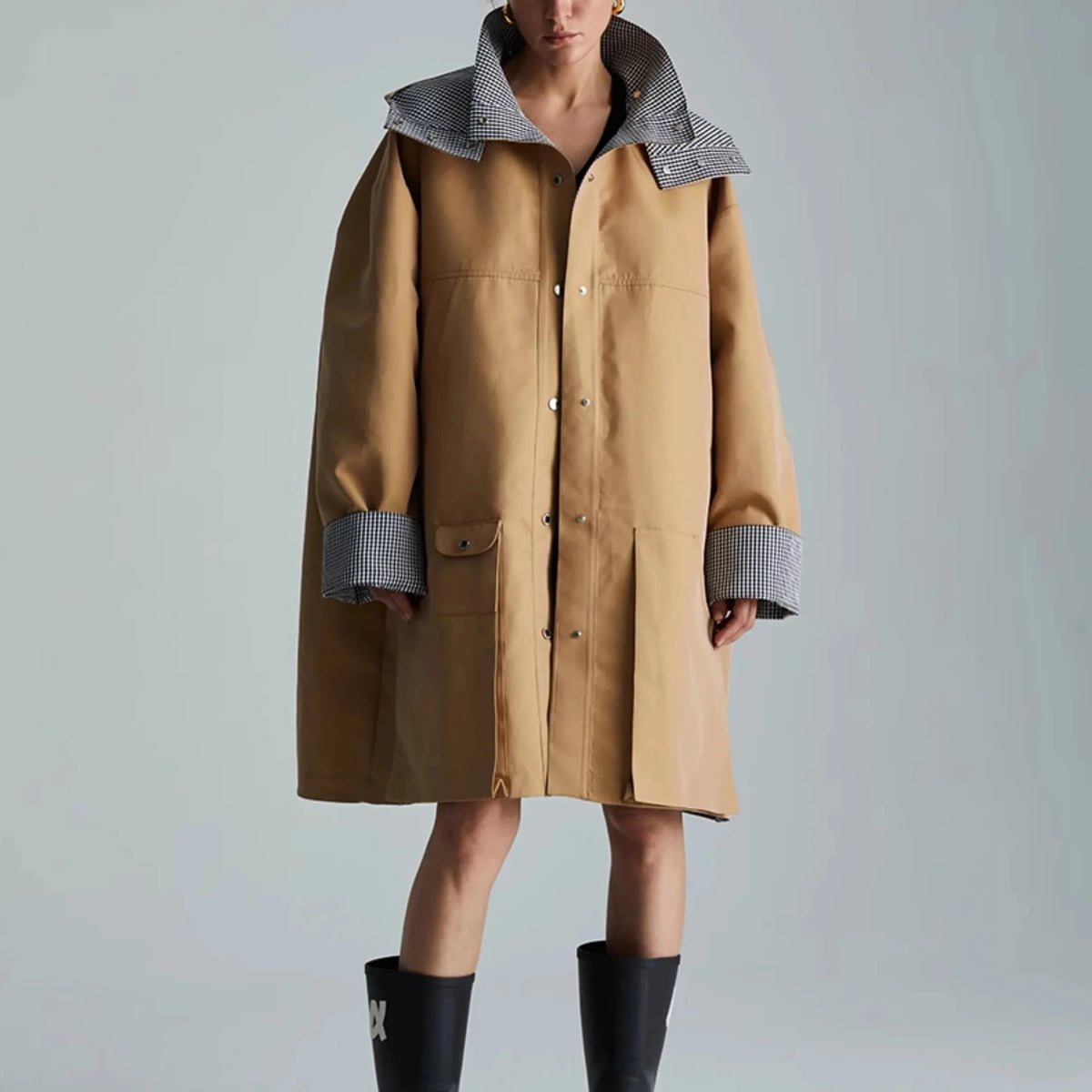 Gabardina de patchwork Savoy