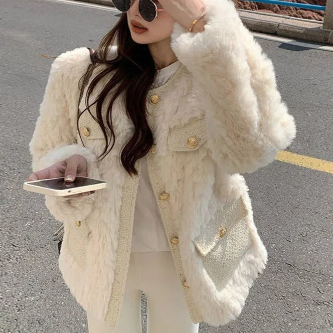 Chaqueta Lisa de piel sintética