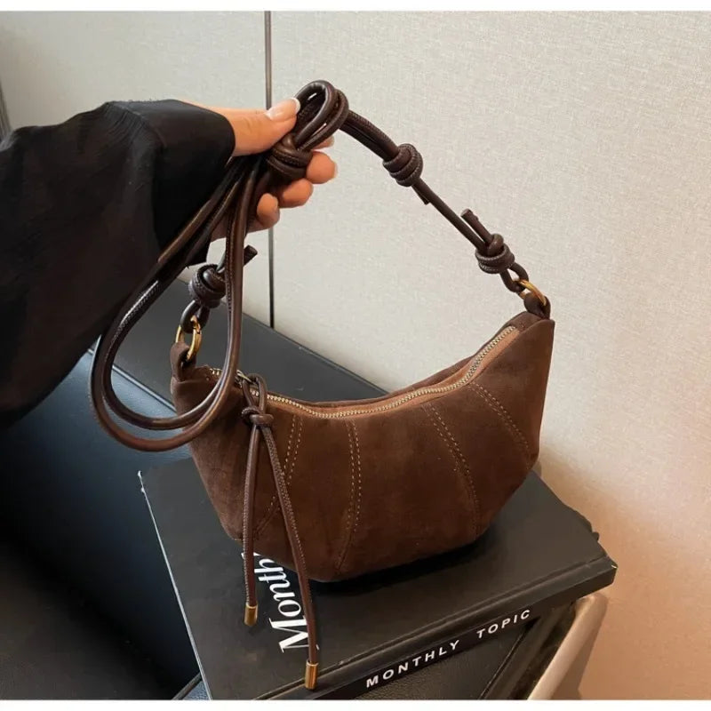 Bolso de hombro de terciopelo