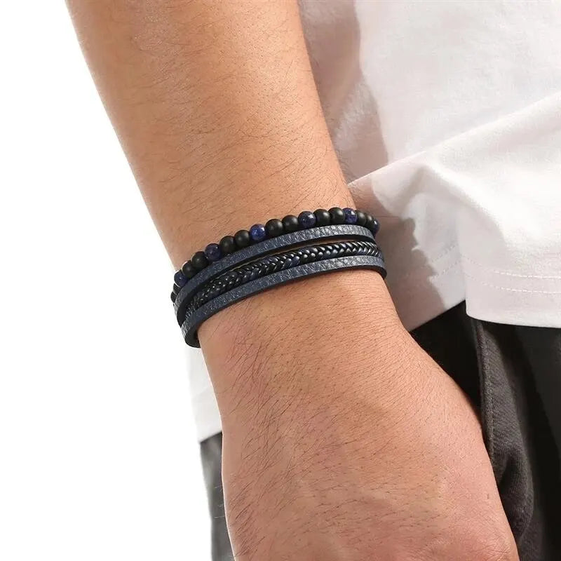 Pulsera multicapa de titanio