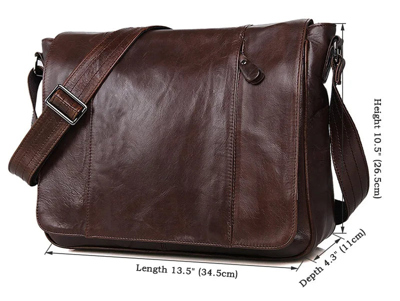 Bolso bandolera de cuero Leon