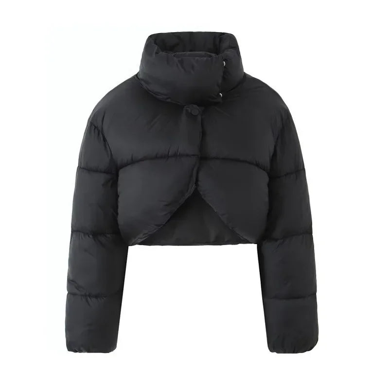 Chaqueta acolchada con cremallera y cuello alto