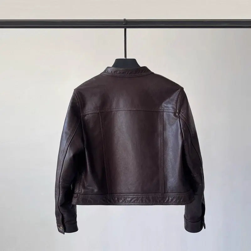 Chaqueta de cuero Aurélie