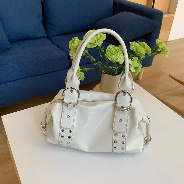 Bolso de cuero con remaches Valerie