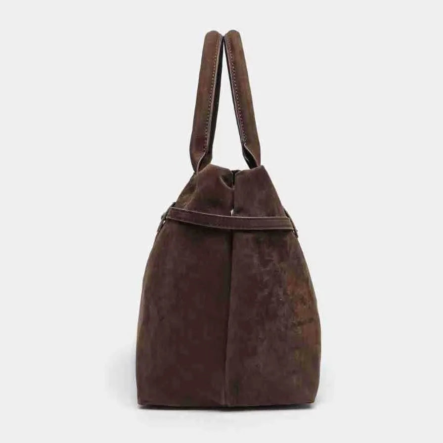Borsa tote vintage marrone da donna