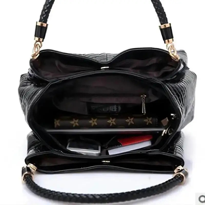 Bolso tote con estampado de cocodrilo