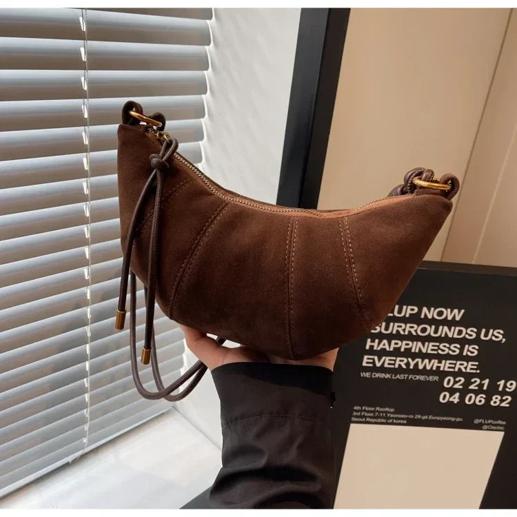 Bolso de hombro de terciopelo