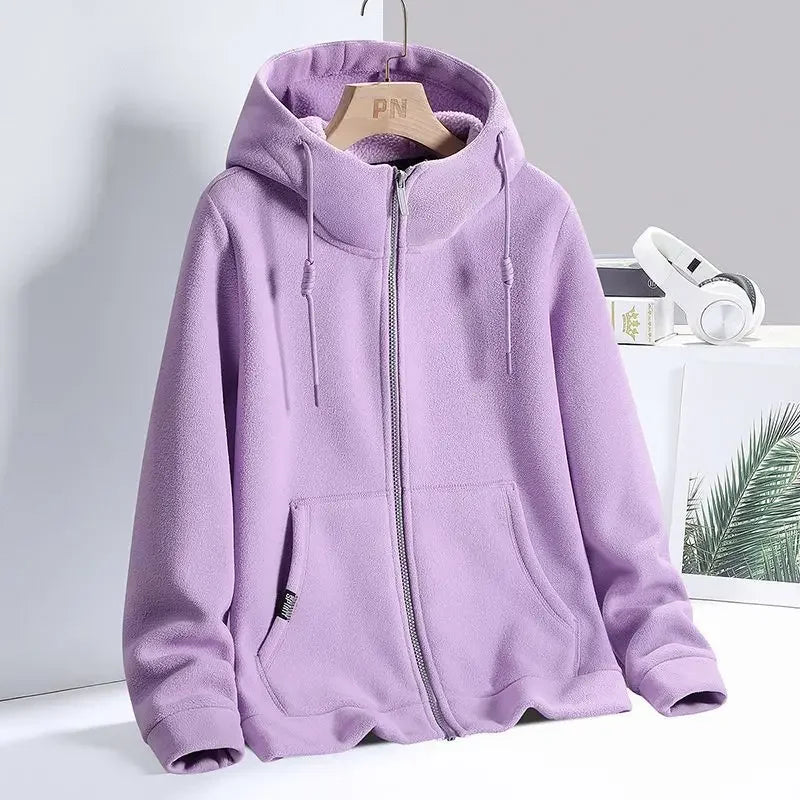 Sudadera cómoda con cremallera total