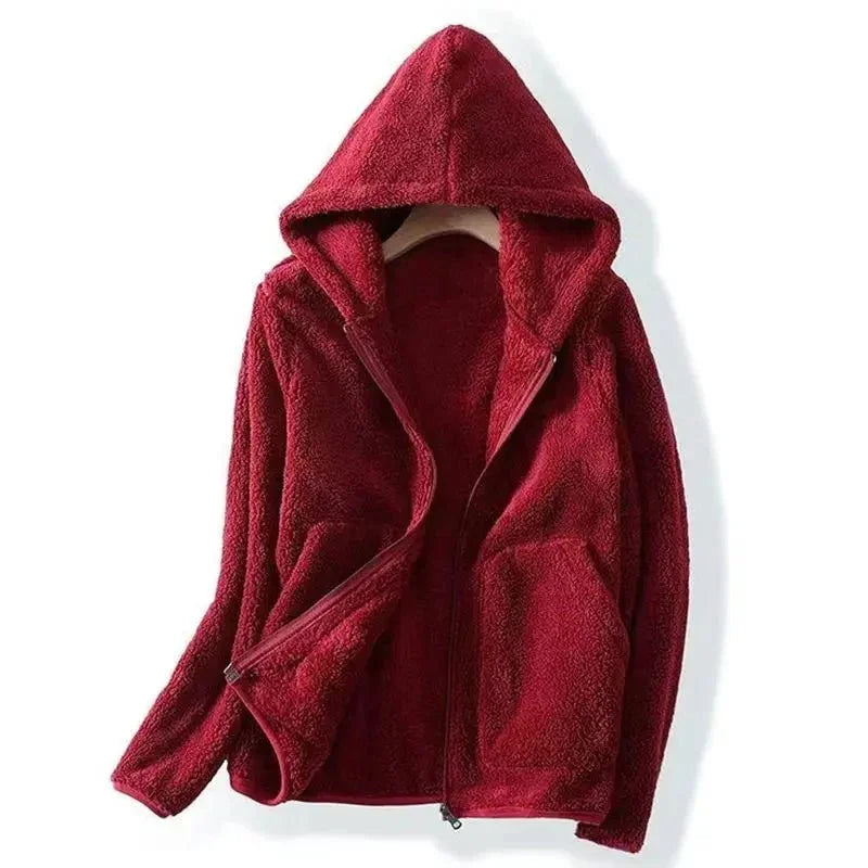 Chaqueta Aurora de forro polar coral