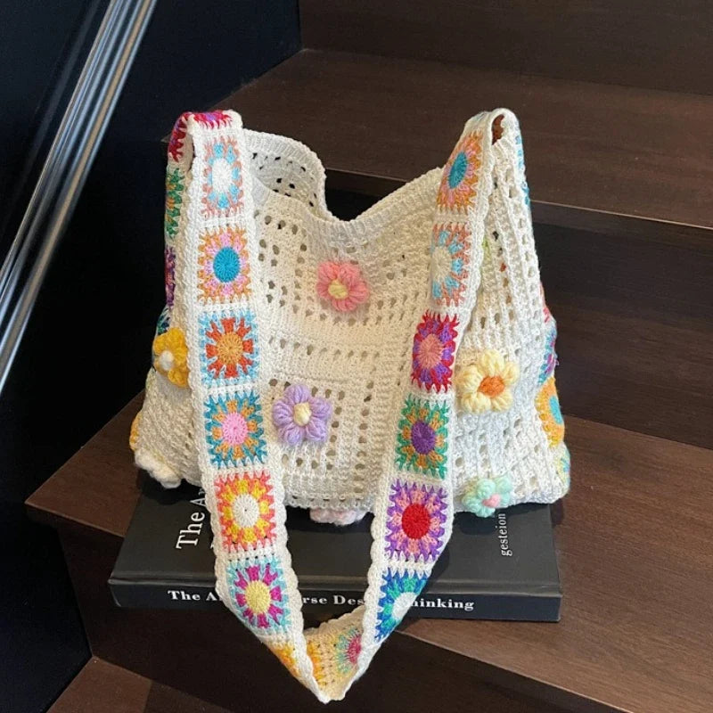 Bolso de ganchillo bohemio para mujer