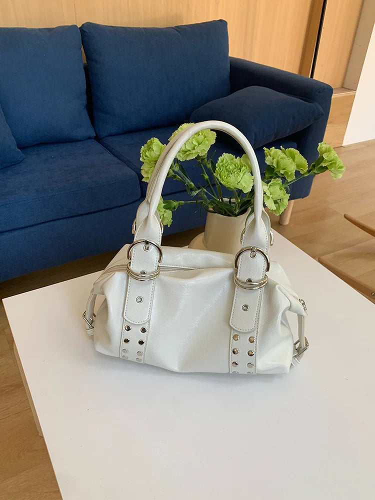 Bolso de cuero con remaches Valerie