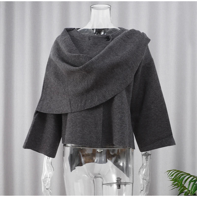 Chaqueta con cuello tipo bufanda