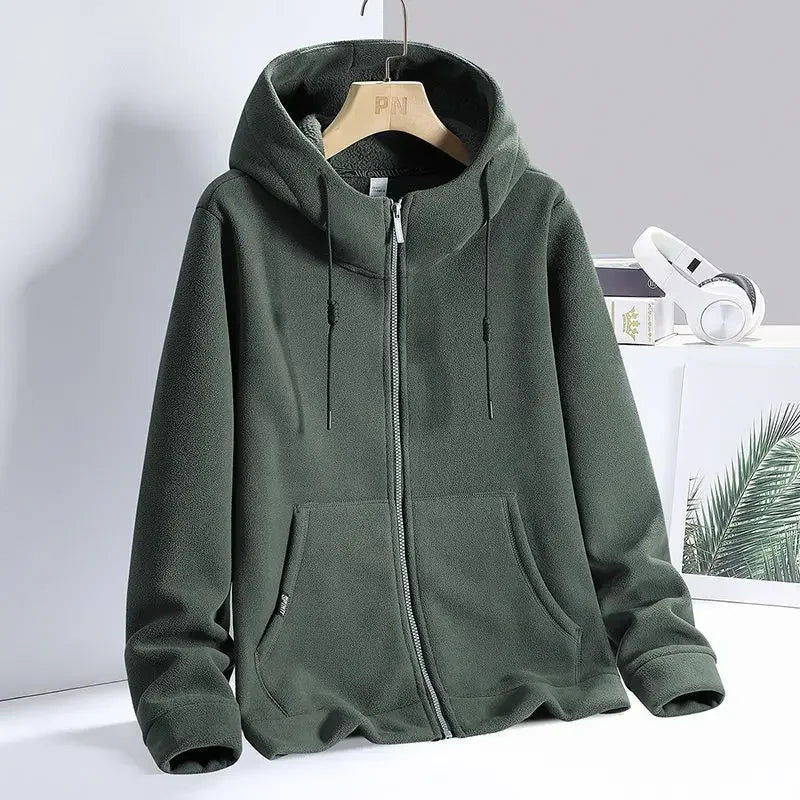 Sudadera cómoda con cremallera total