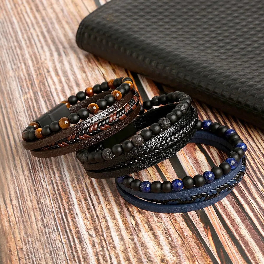 Pulsera multicapa de titanio