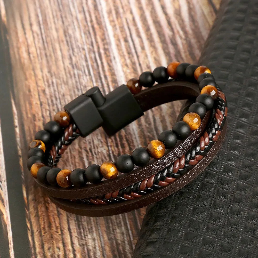 Pulsera multicapa de titanio