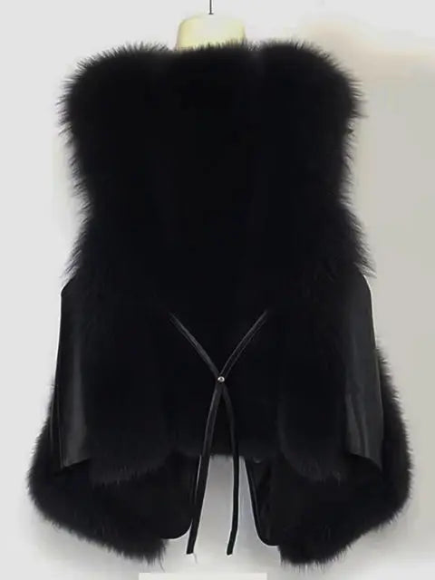 Chaleco de piel sintética Alessia