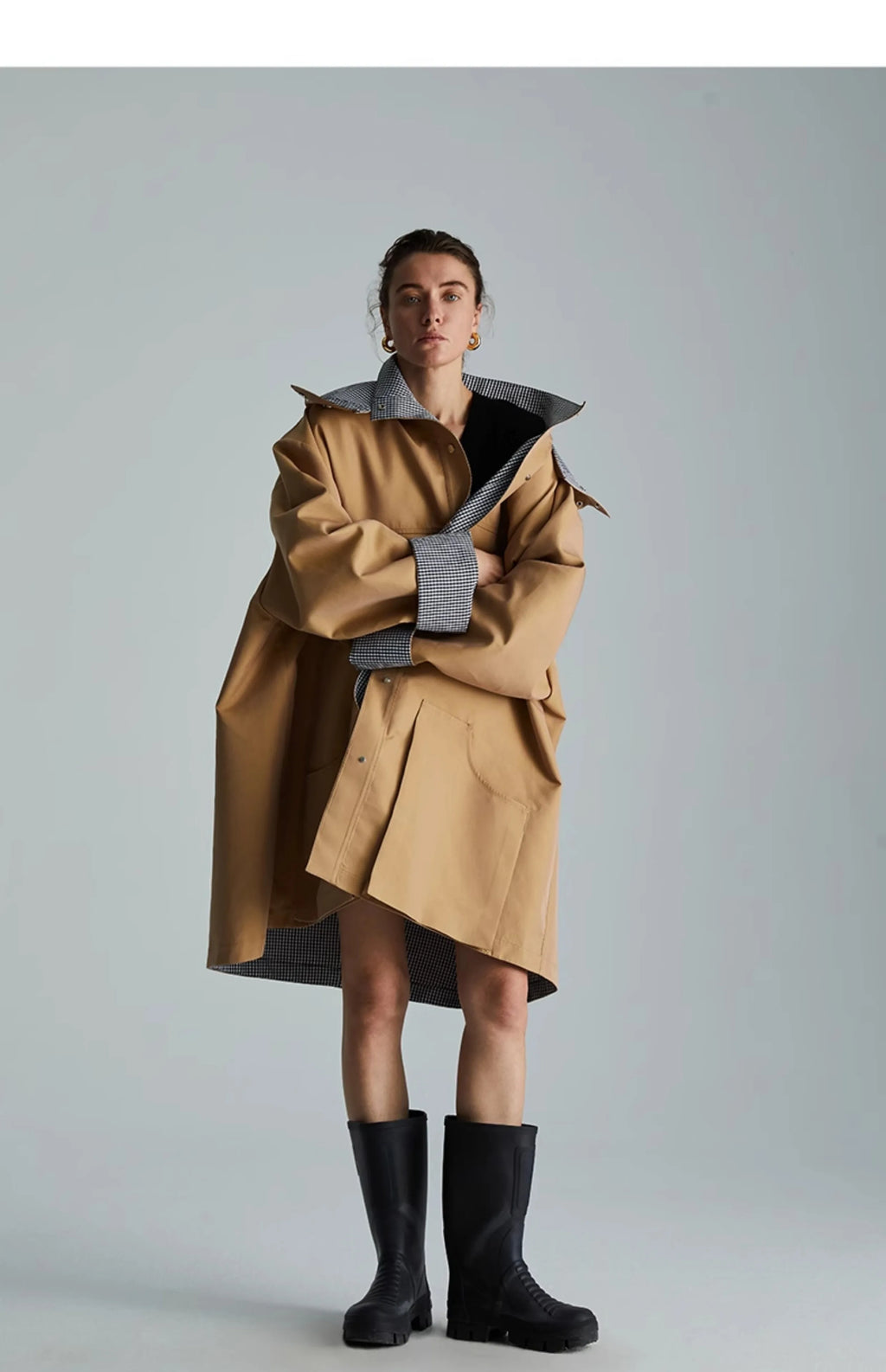Gabardina de patchwork Savoy