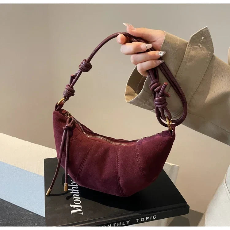 Bolso de hombro de terciopelo