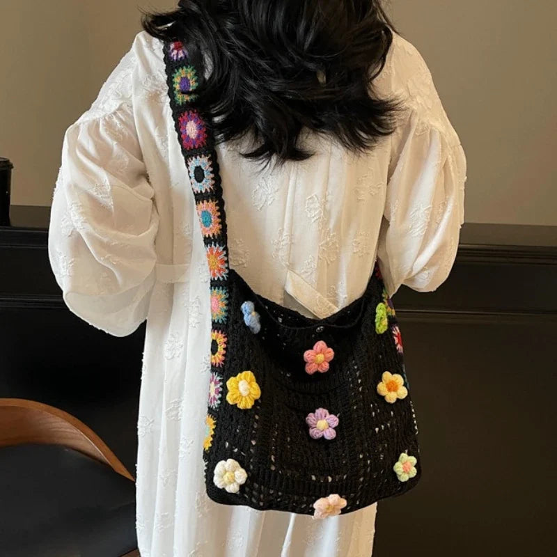Bolso de ganchillo bohemio para mujer