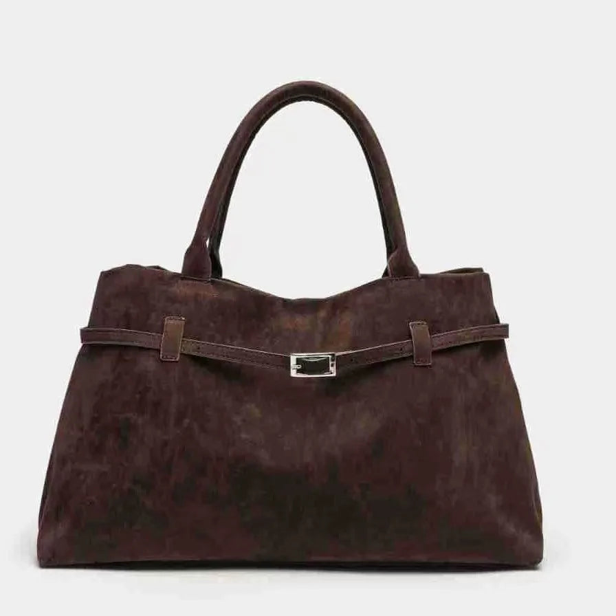 Borsa tote vintage marrone da donna