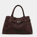 Borsa tote vintage marrone da donna